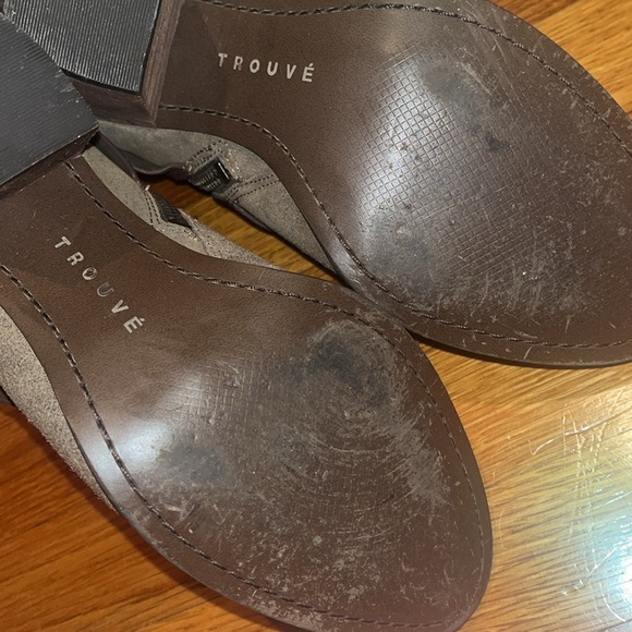 Trouve leather grunge style leather booties size 8 w/ metal & leather straps - Picture 5 of 9